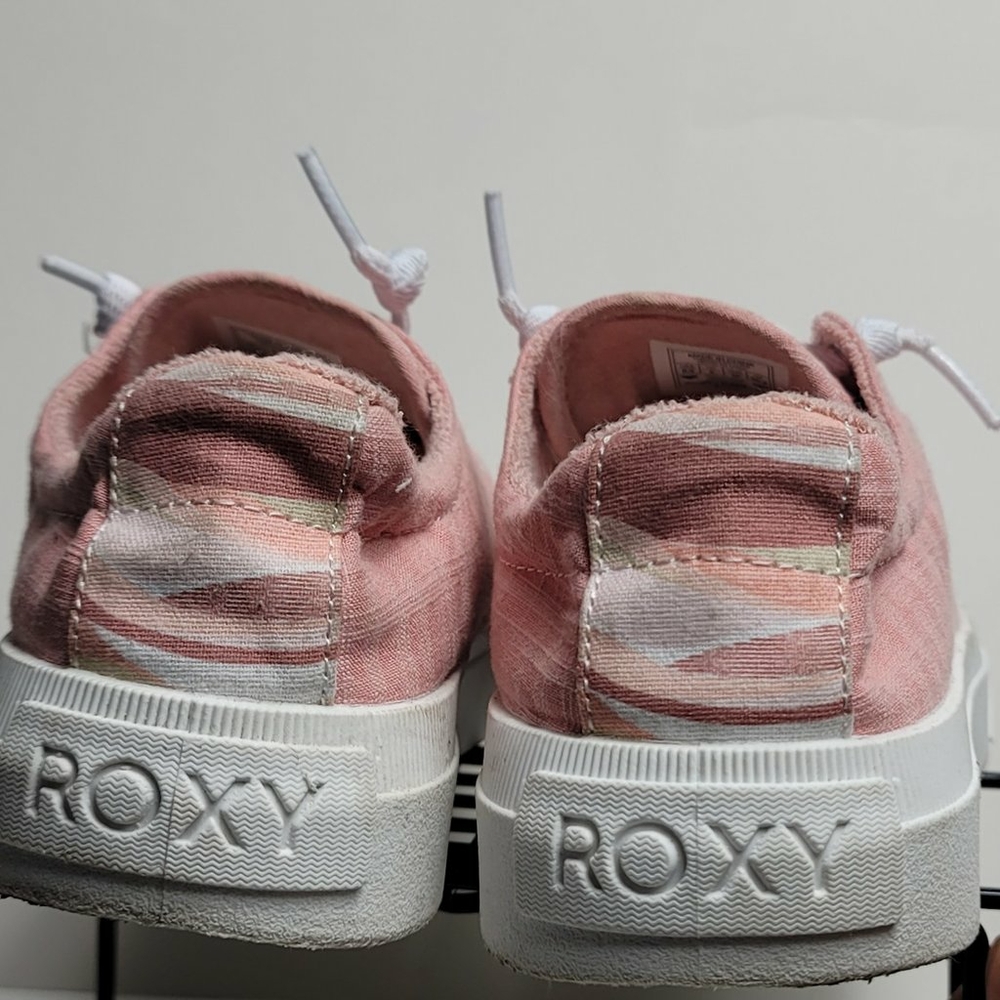 Roxy Woman's Fashion Sneakers Pink Sz 8.5 - Picture 3 of 7